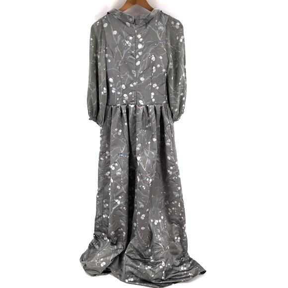 Roberta Scarpa Italy Grey Satin Gown Sz 6 NWT $550 - Picture 4 of 9